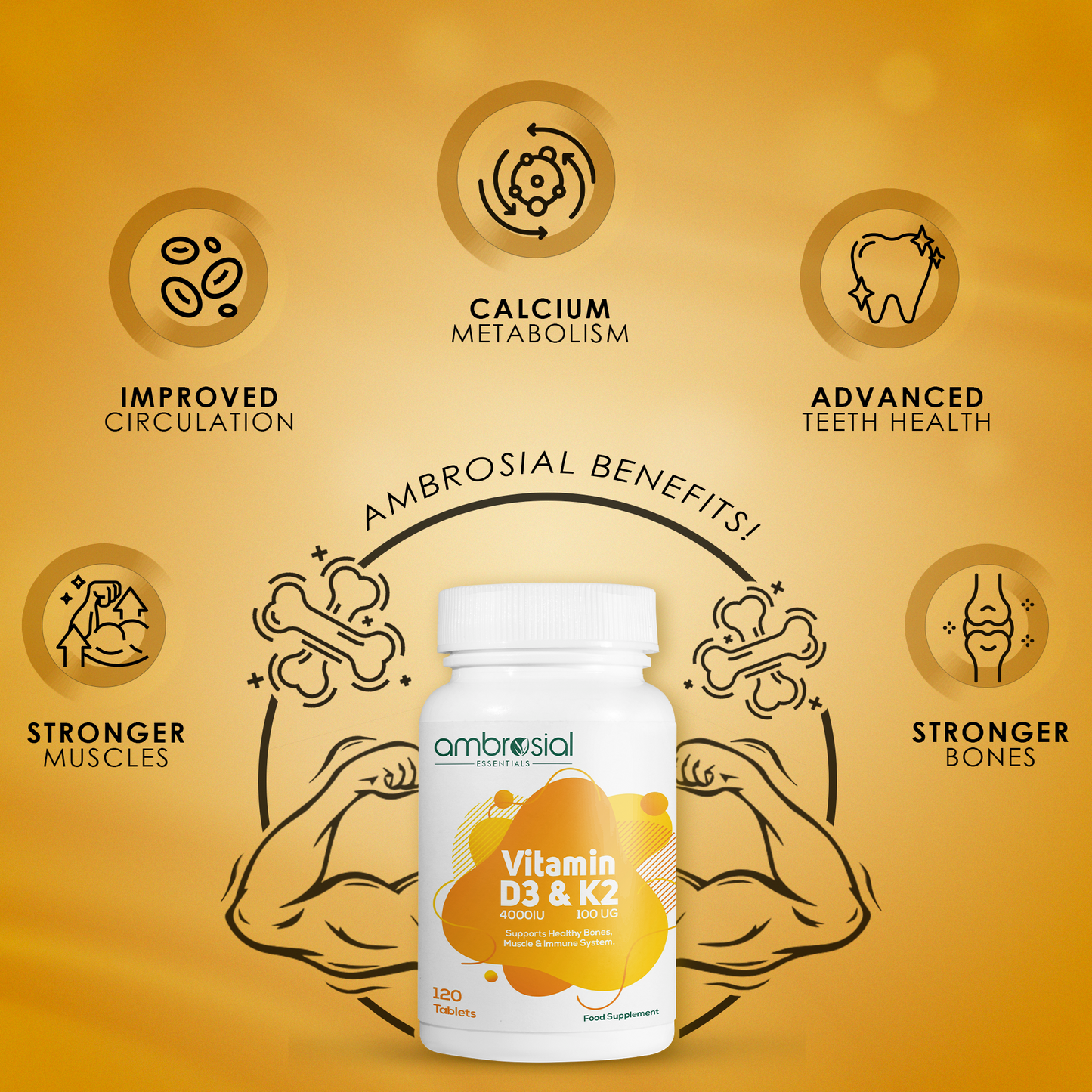 Vitamin D3 & K2 Tablets