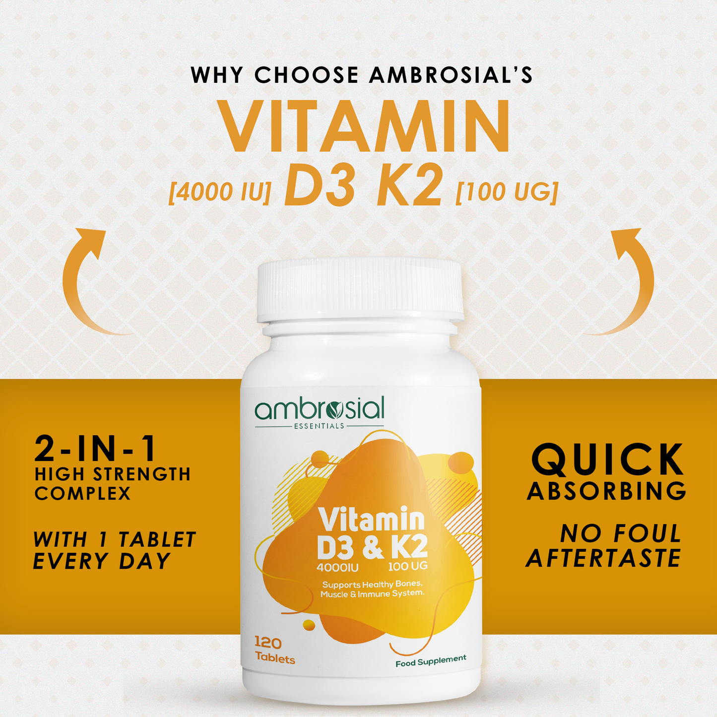 Vitamin D3 & K2 Tablets