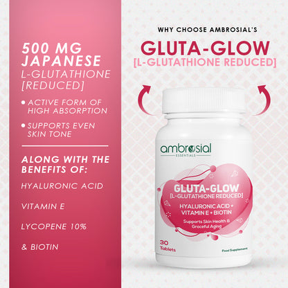Gluta-Glow L-Glutathione 500mg Tablets
