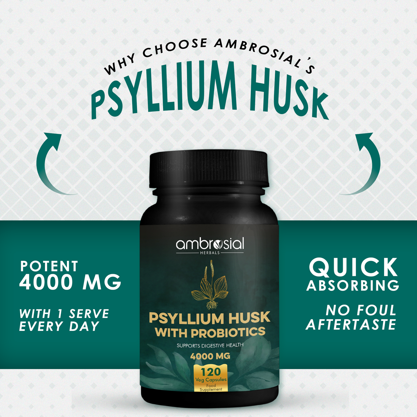 Psyllium Husk 4000mg with Probiotics