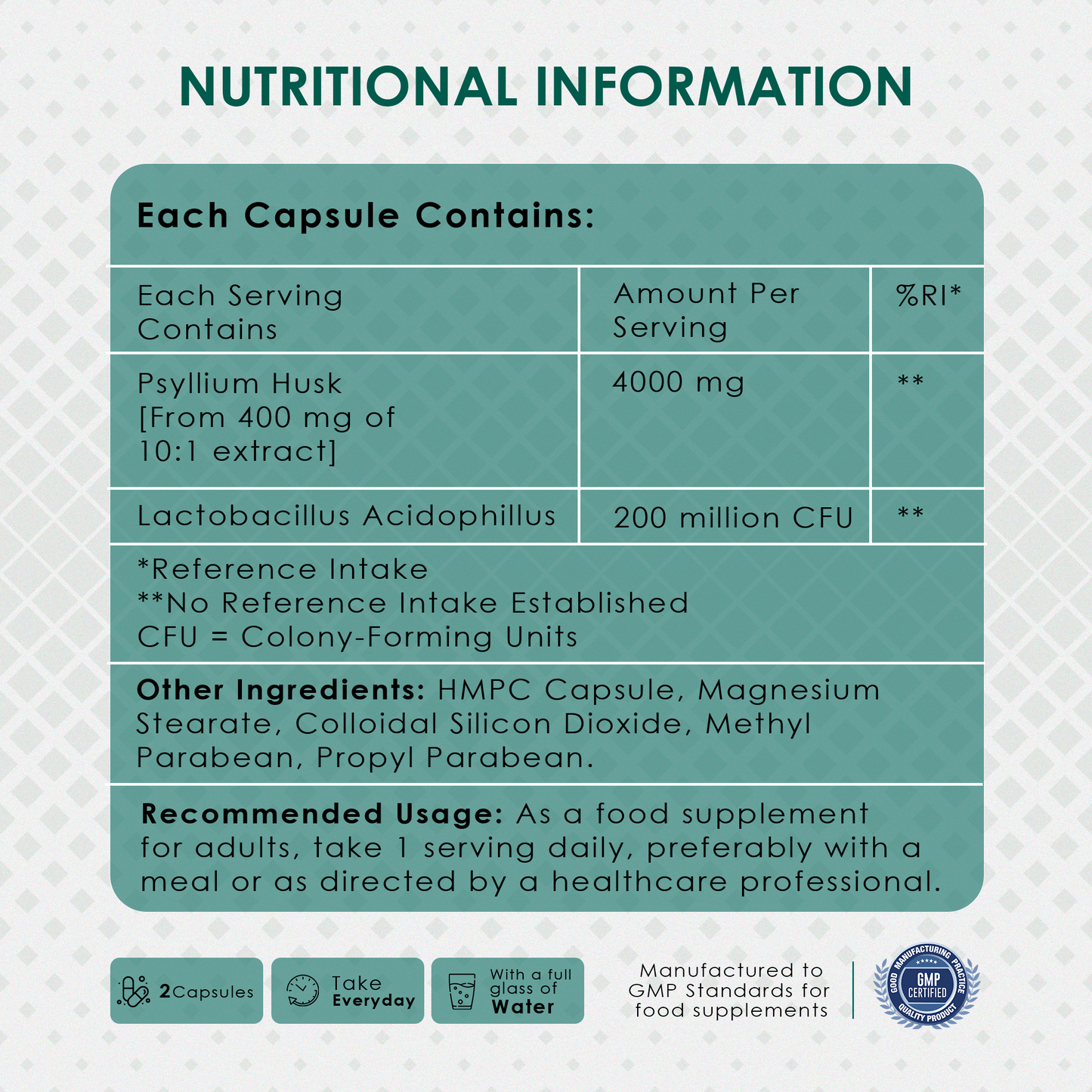 Psyllium Husk 4000mg with Probiotics