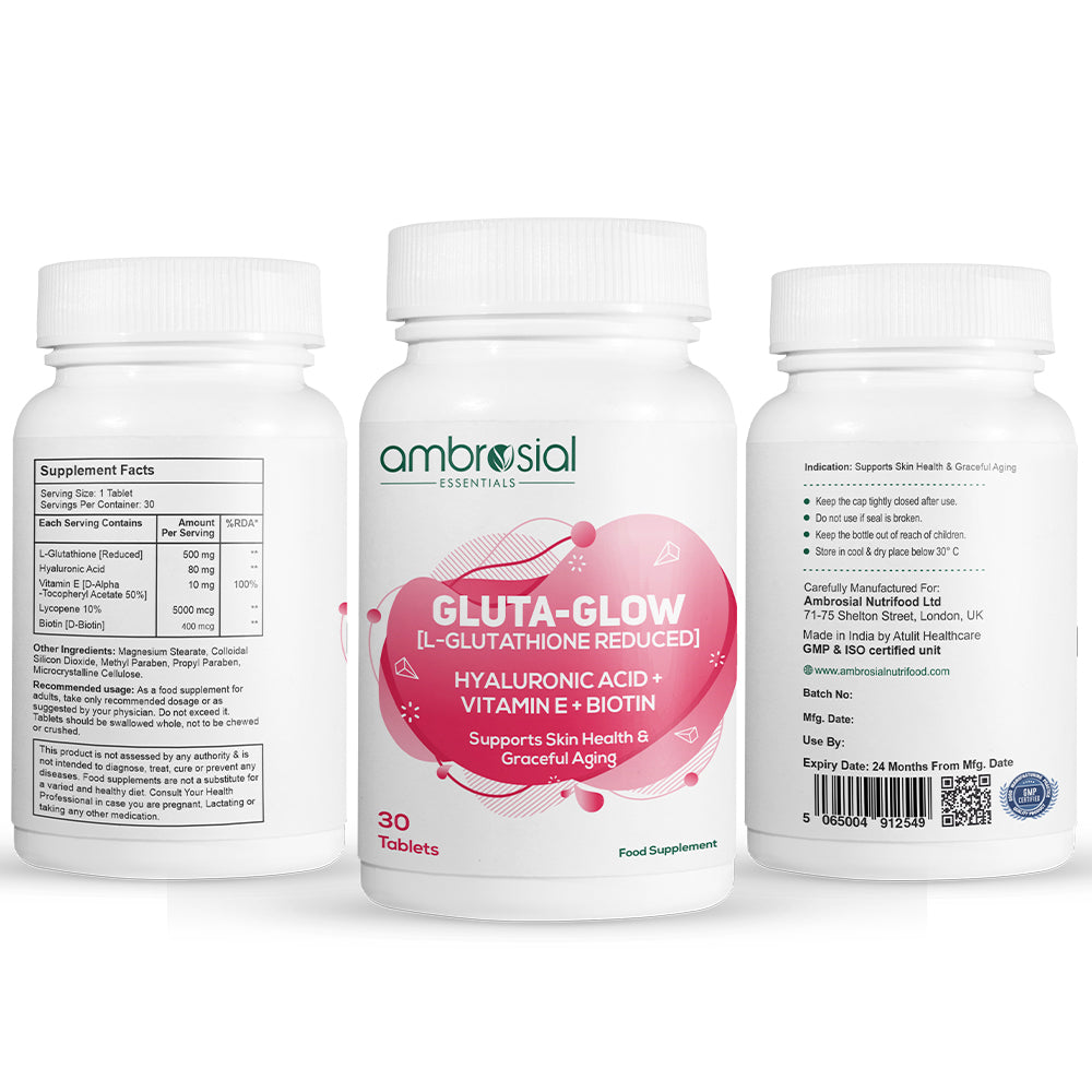 Gluta-Glow L-Glutathione 500mg Tablets